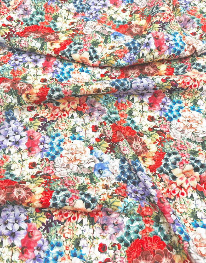 Liberty Fabrics Whitcombe Viscose Twill, Painted Travels A