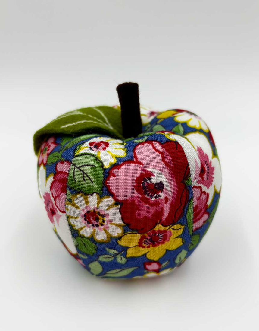 Blue Apple Pin Cushion, Liberty Fabrics