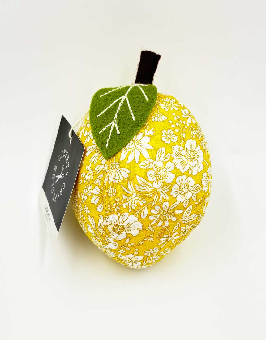 Lemon Pin Cushion, Liberty Fabrics