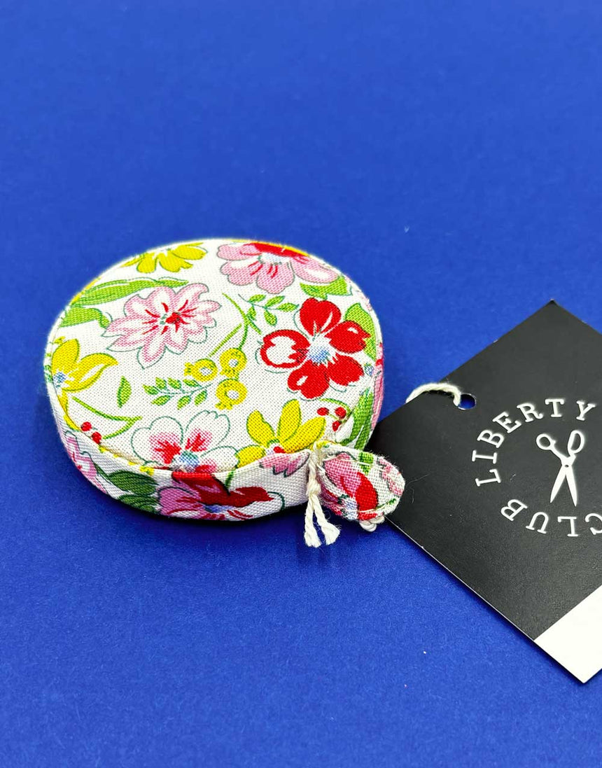 Pink Floral Tape Measure, Liberty Fabrics