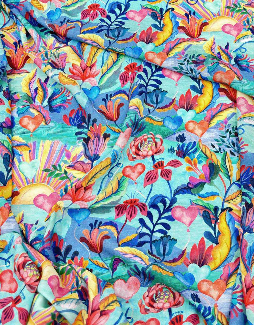 Liberty Fabrics Pandora Viscose, Una Landscape A