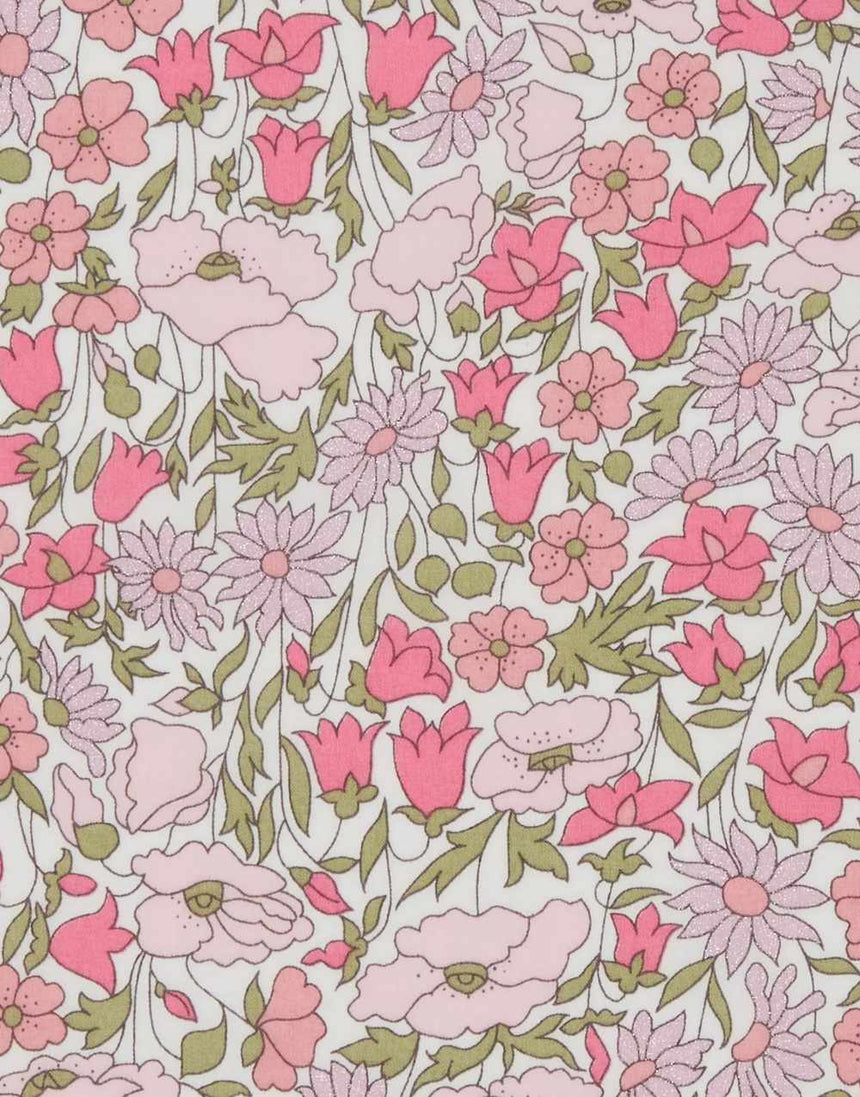 Liberty Fabrics Tana Lawn® Poppy and Daisy Metallic AA