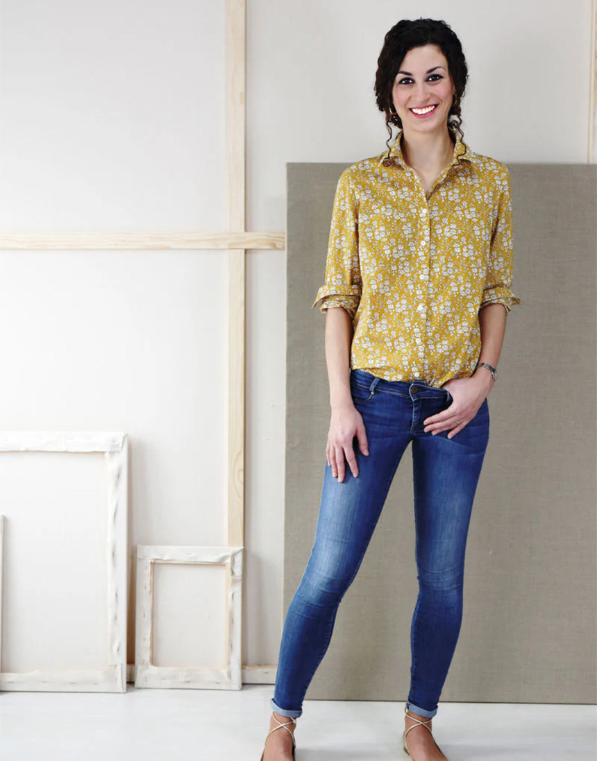 Classic Ladies Shirt Sewing Pattern, Liesl + Co