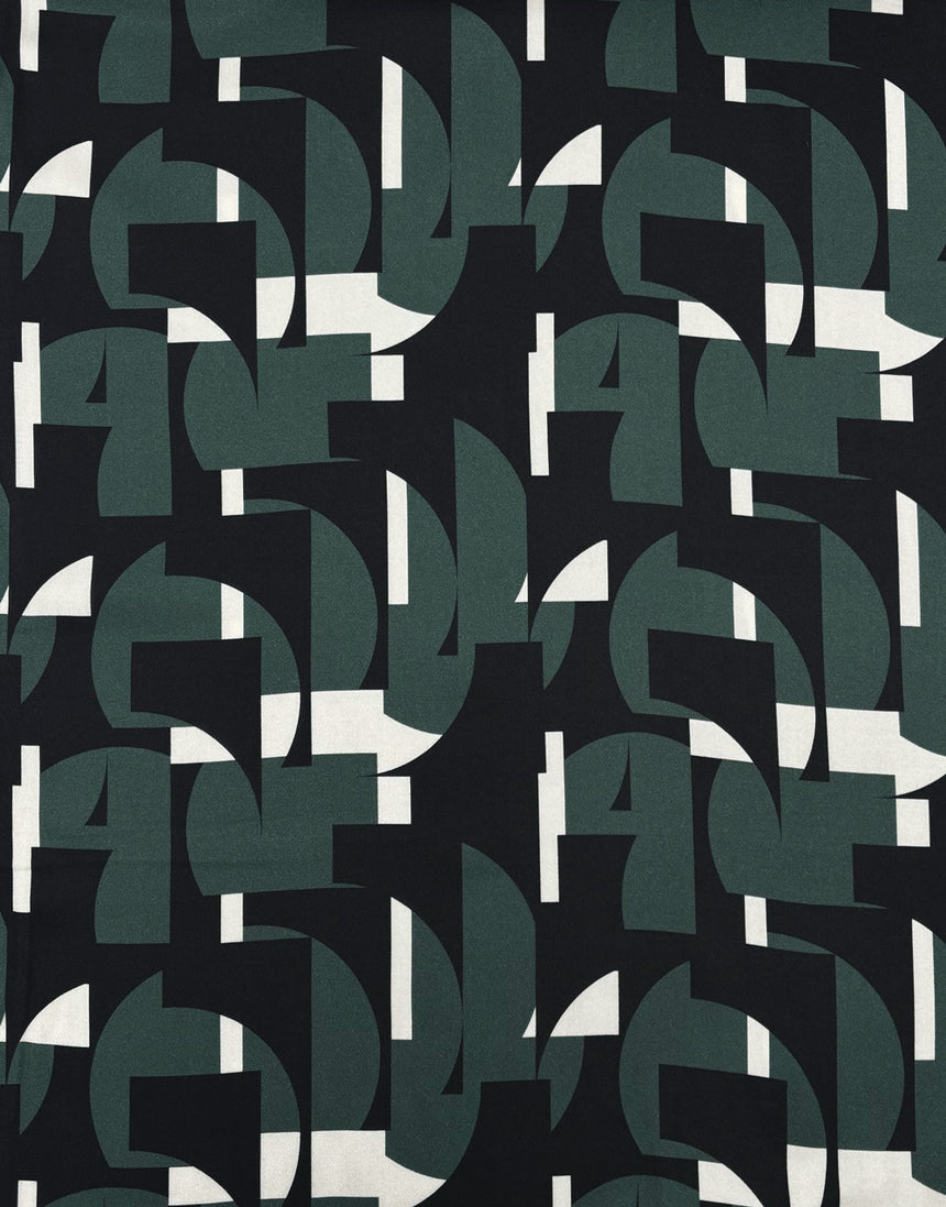 Graphic Harmony Light & Lush Viscose Fabric