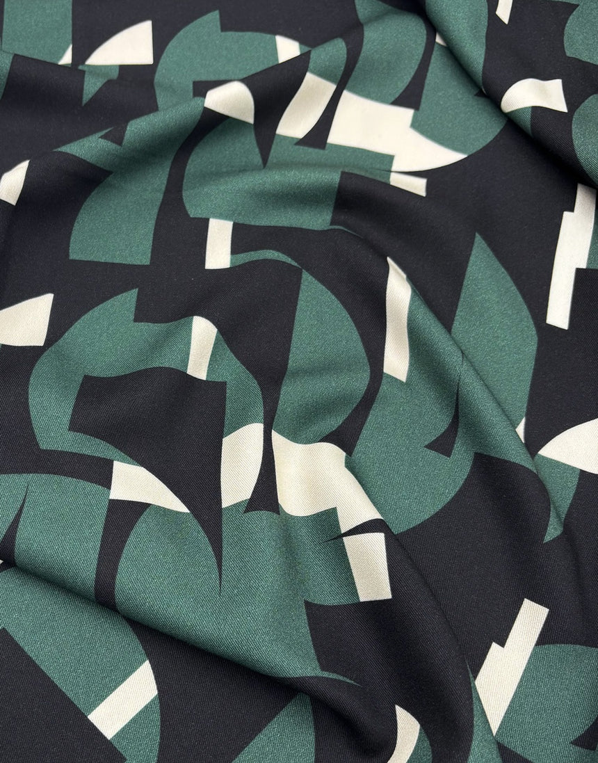 Graphic Harmony Light & Lush Viscose Fabric