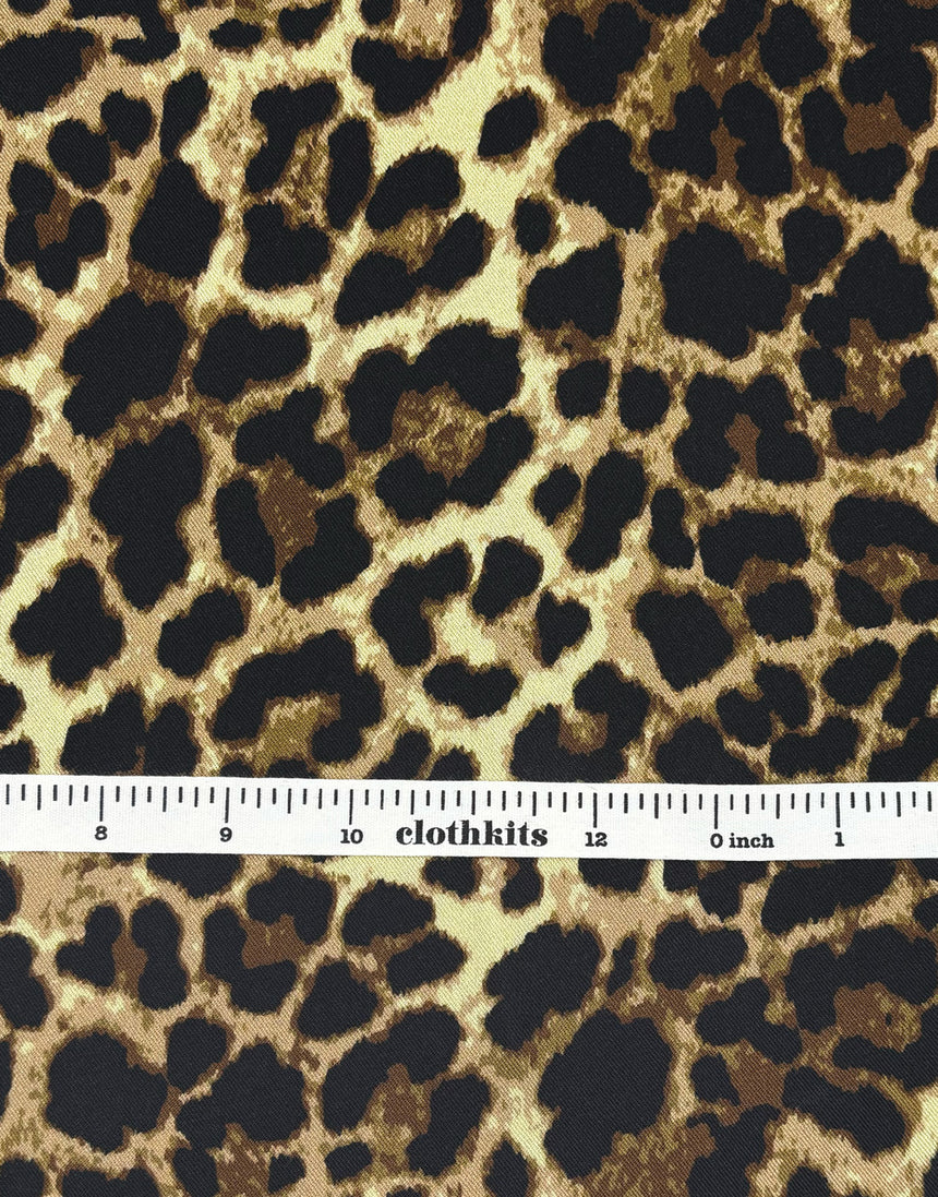 Classic Leopard Print Light & Lush Viscose Fabric