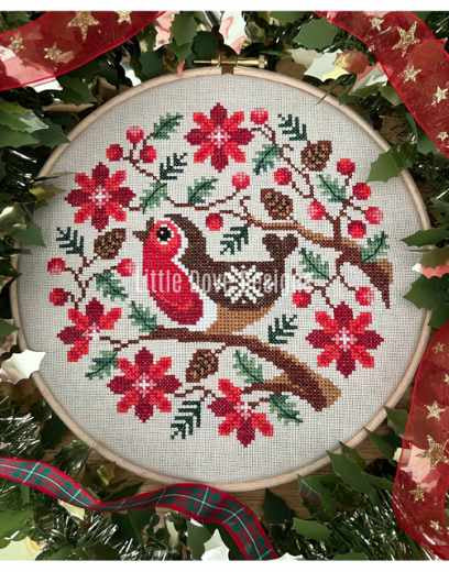 Robin Redbreast Cross Stitch Kit, Little Dove Designs