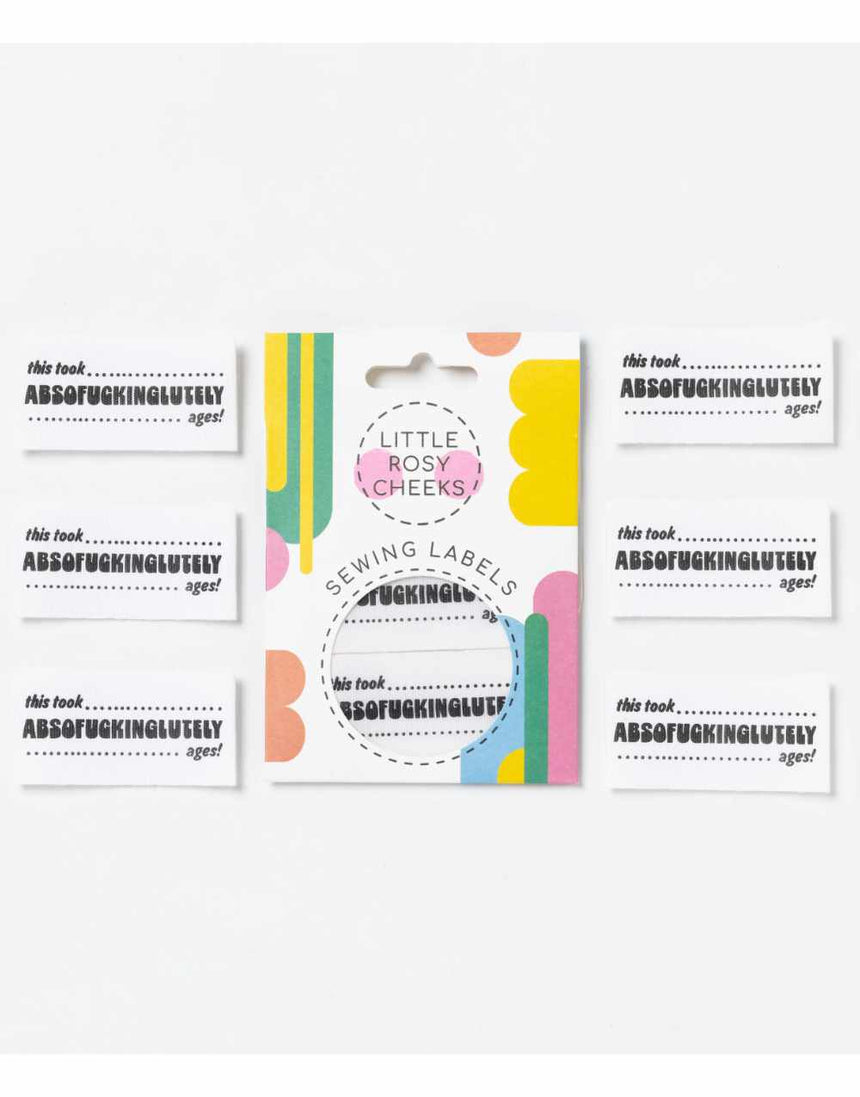 Absofuckinglutely Ages, Woven Sewing Labels - Pack of 6