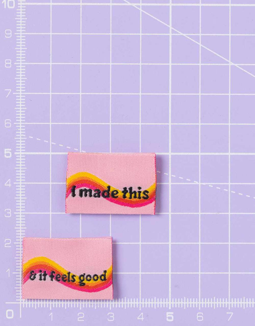 It Feels Good, Woven Sewing Labels - Pack of 6