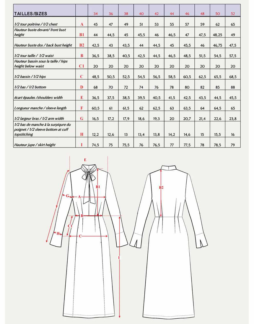 Péninsule Dress Sewing Pattern, Maison Fauve