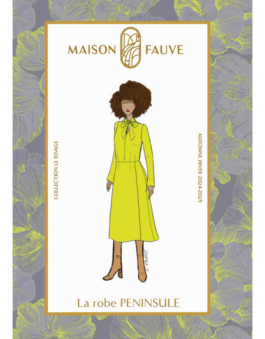 Péninsule Dress Sewing Pattern, Maison Fauve