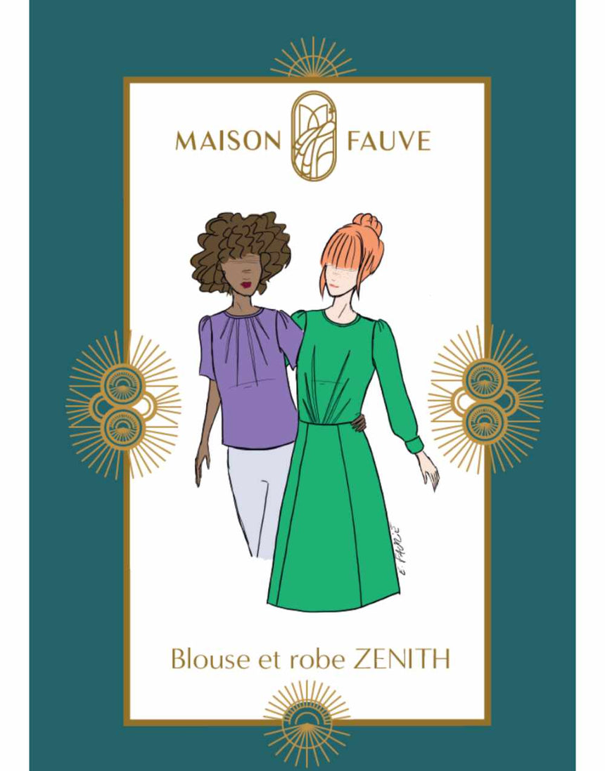 Zenith Blouse & Dress Sewing Pattern, Maison Fauve