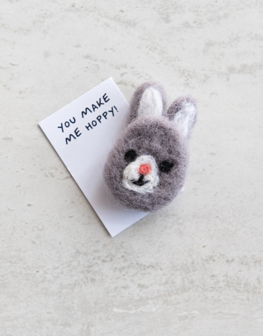 Some Bunny Loves You Wool Felt Rabbit in a Matchbox