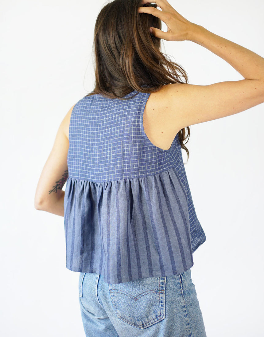 Peplum Split Tank PDF Sewing Pattern, Matchy Matchy Sewing Club