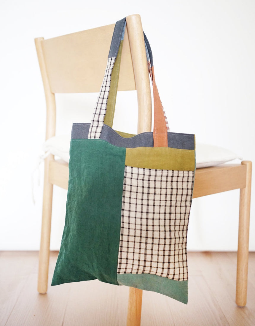 Stash Pocket Tote PDF Sewing Pattern, Matchy Matchy Sewing Club