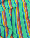 Green Rainbow Mexican Striped Fabric