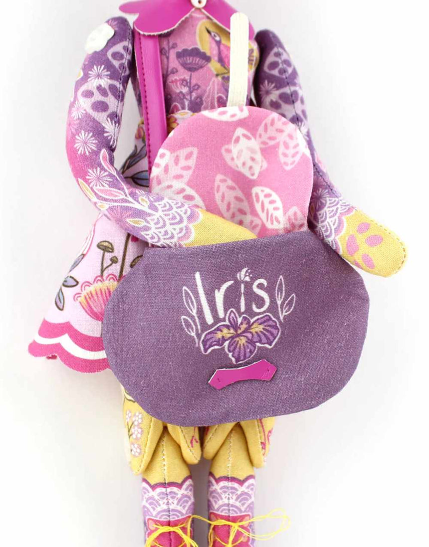 Iris Flower Bunny Dolly Sewing Kit, Miss Ella