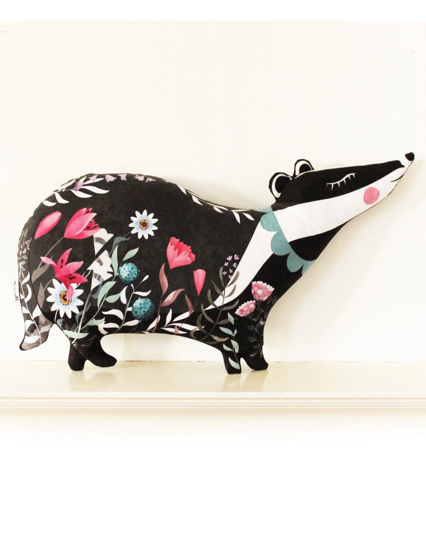 Floral Badger Cushion DIY Sewing Kit, Miss Ella