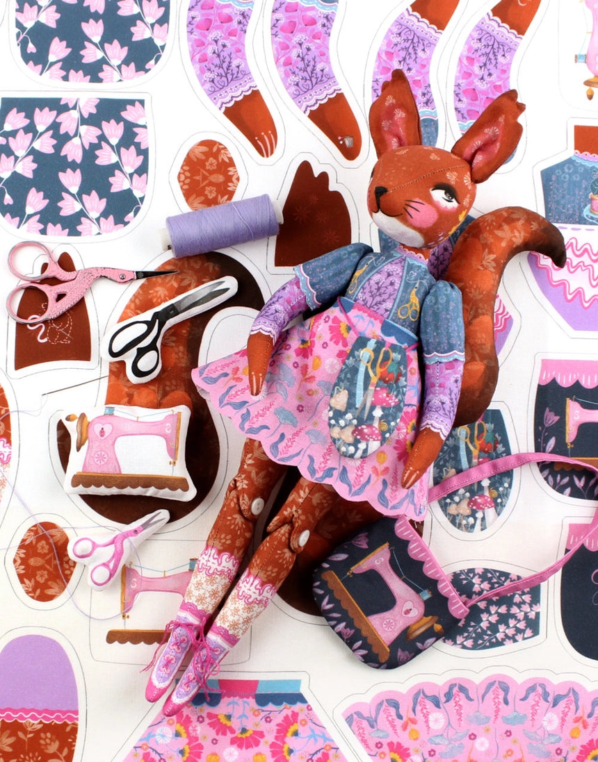 Sami the Sewing Squirrel Dolly Sewing Kit, Miss Ella