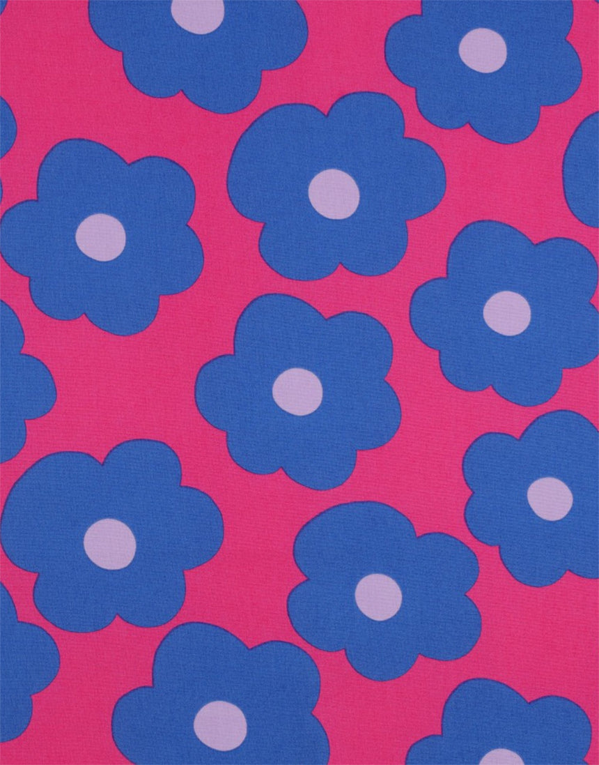 Bright Pink Big Flower Cotton Poplin Fabric, Nerida Hansen