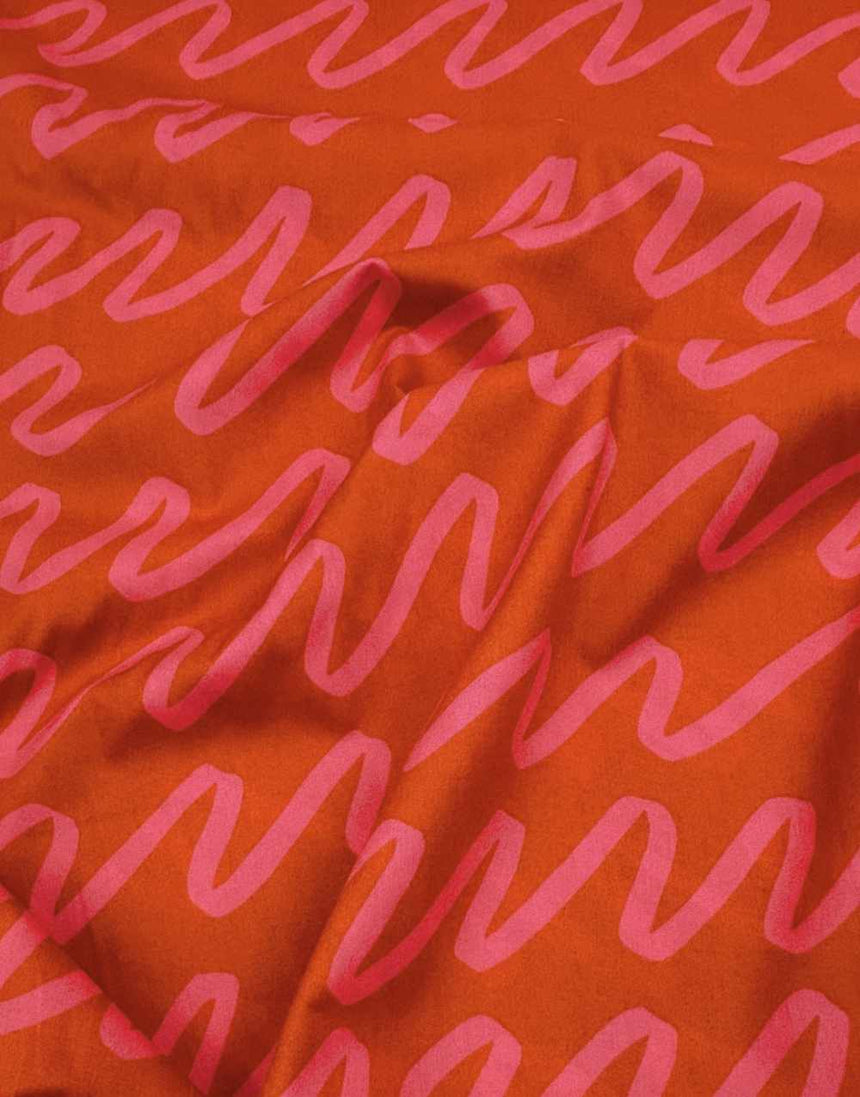 Ruby Making Waves Cotton Poplin Fabric, Nerida Hansen