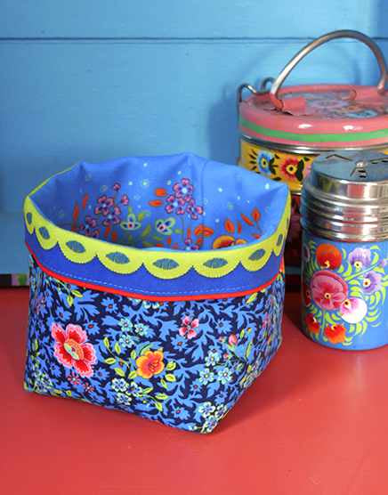 Chai Small Velvet Fabric Basket Sewing Kit, Odile Bailloeul