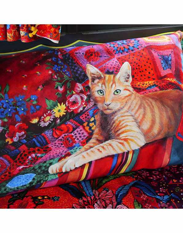 George Cat Velvet Panel, Odile Bailloeul