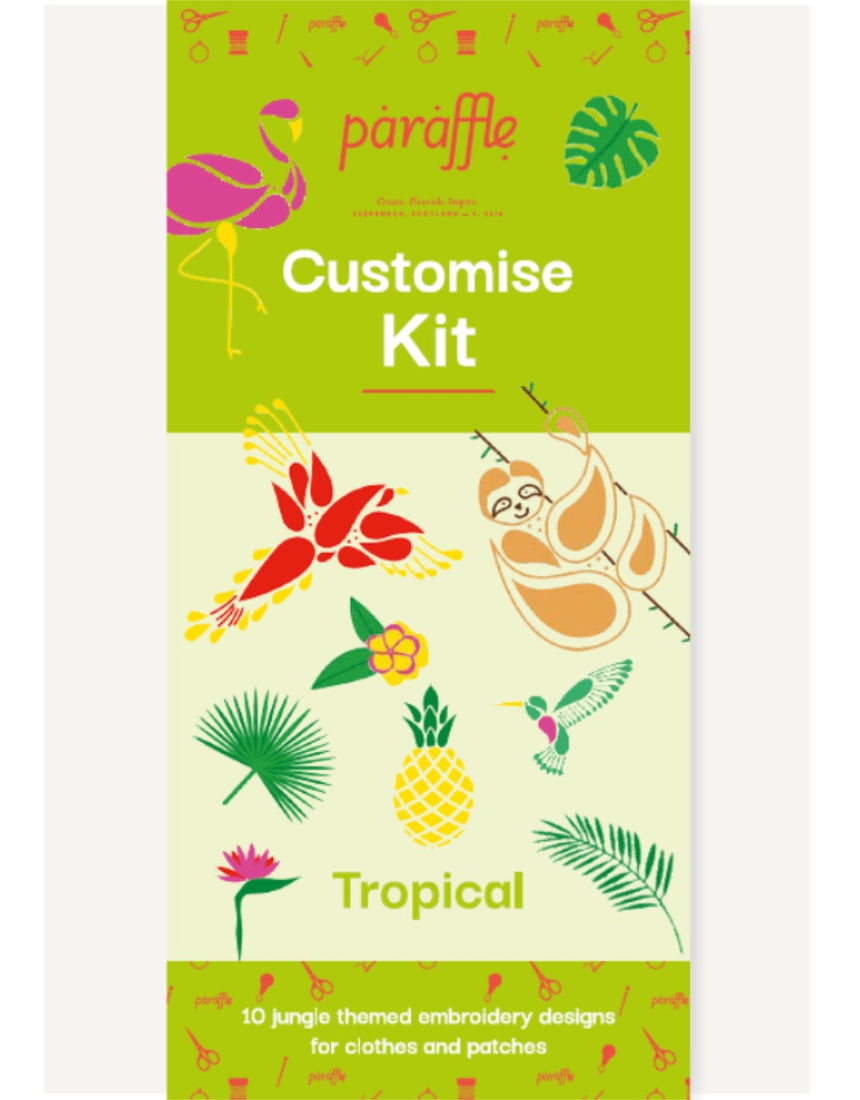 Tropical Customise Stick & Stitch Embroidery Kit, Paraflle