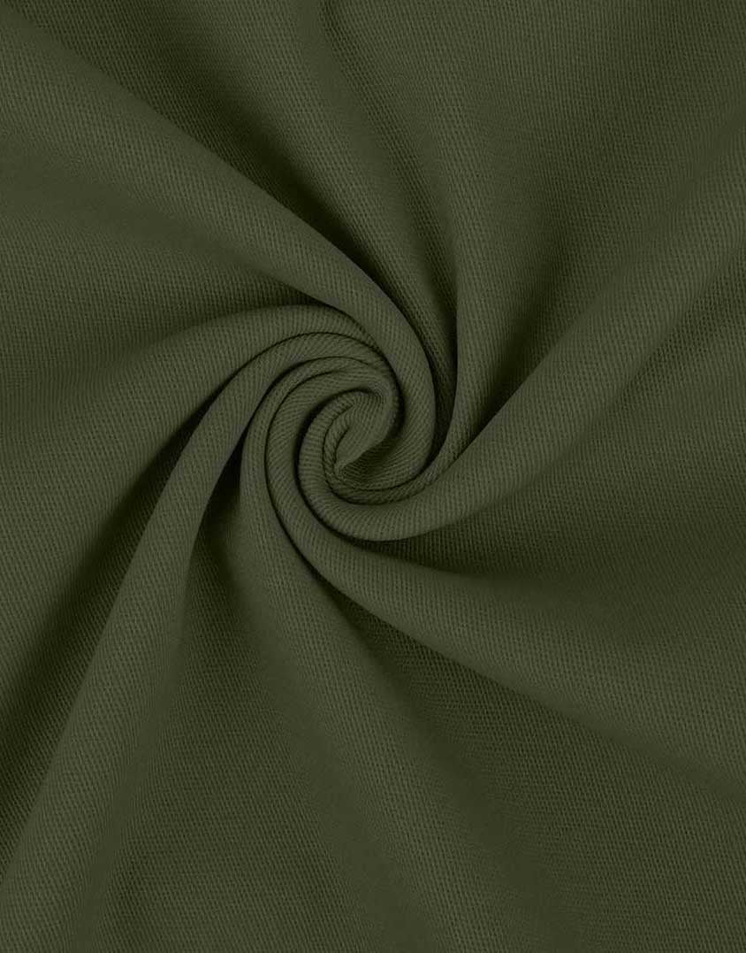 Dark Green Peach Cotton Twill Stretch Fabric