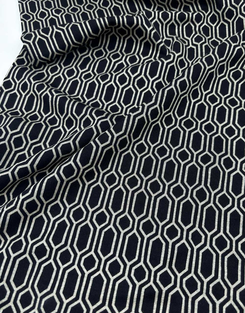 Honeycomb Retro Ponte Roma Jersey Fabric