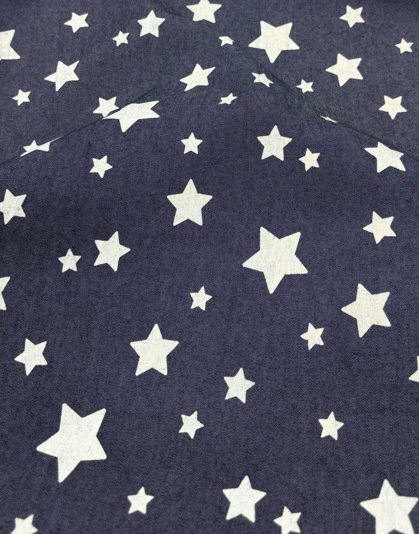 Star Indigo Chambray Fabric