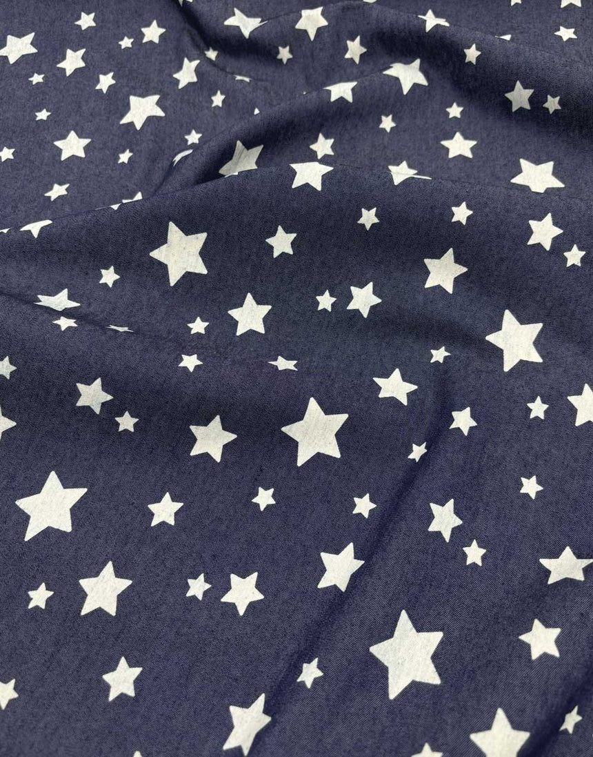 Star Indigo Chambray Fabric