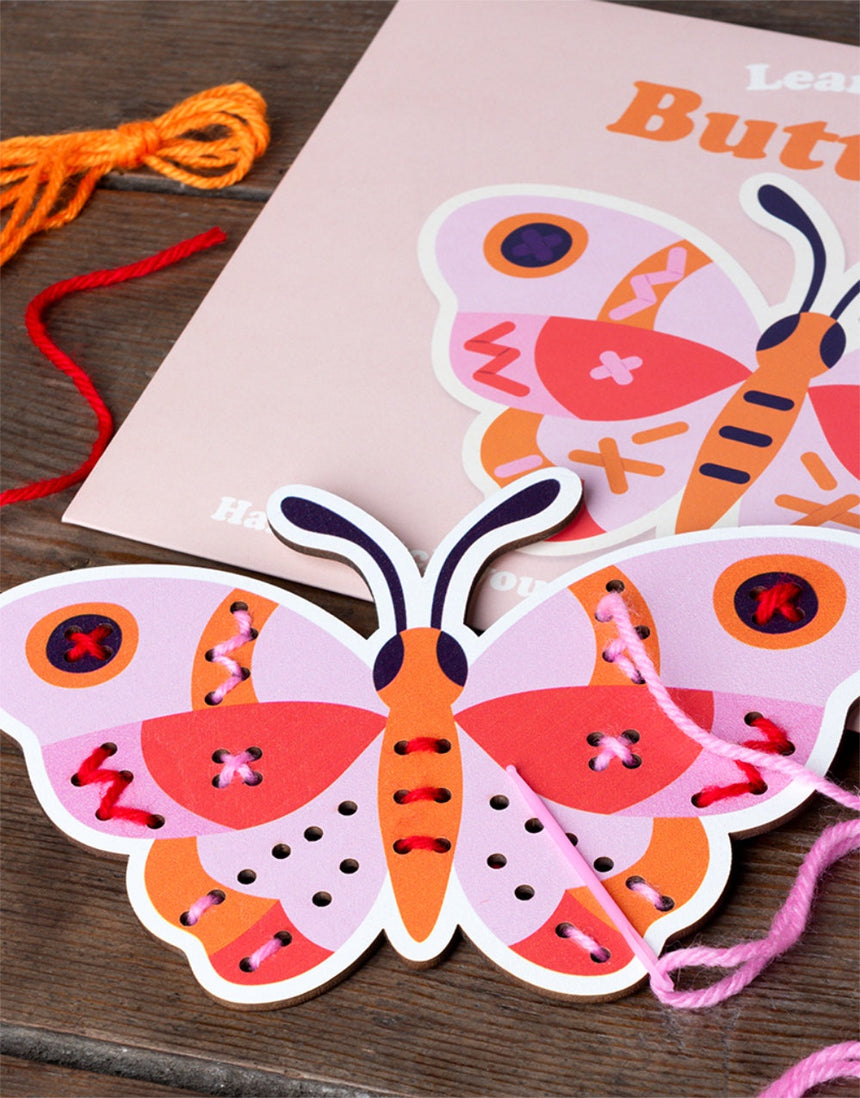 Learn to Sew Wooden Hand-Stitch Set, Butterfly