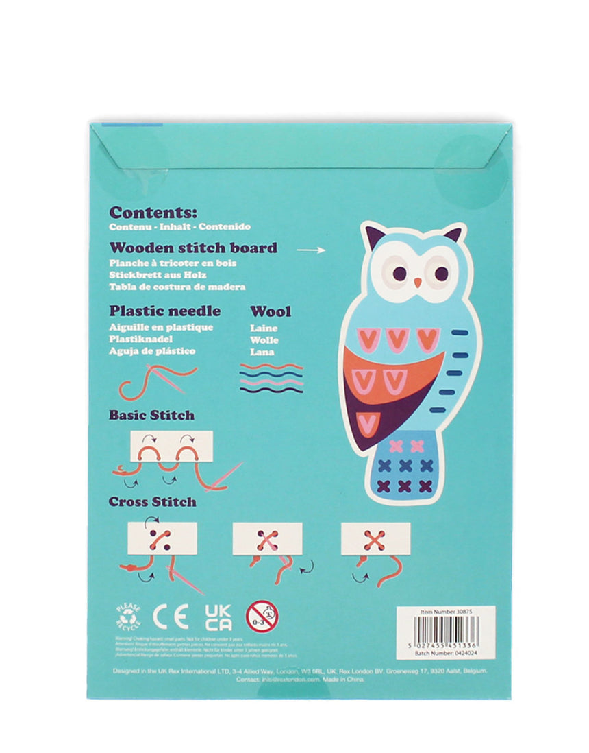 Learn to Sew Wooden Hand-Stitch Set, Owl