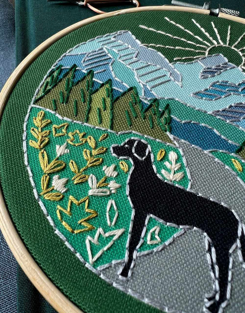 Trail Dog Embroidery Kit, Rikrack