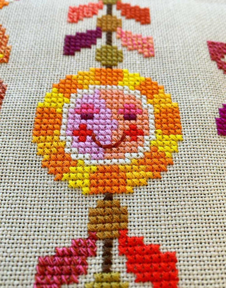 Heat Wave Counted Cross Stitch Sampler Pattern, Satsuma Street