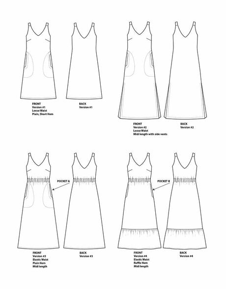 Sew House Seven Dresses Sauvie Sundress Sewing Pattern, Sew House Seven 15391