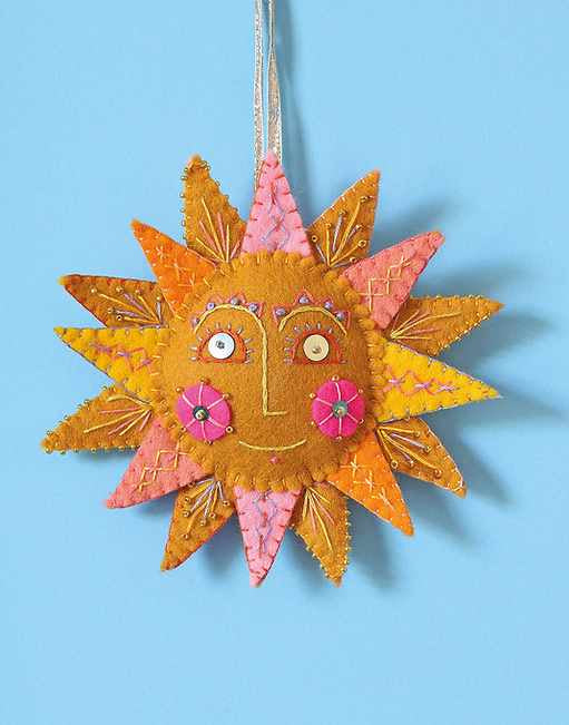 Sulis the Sun Embroidered Felt Craft Kit, Sewyeah