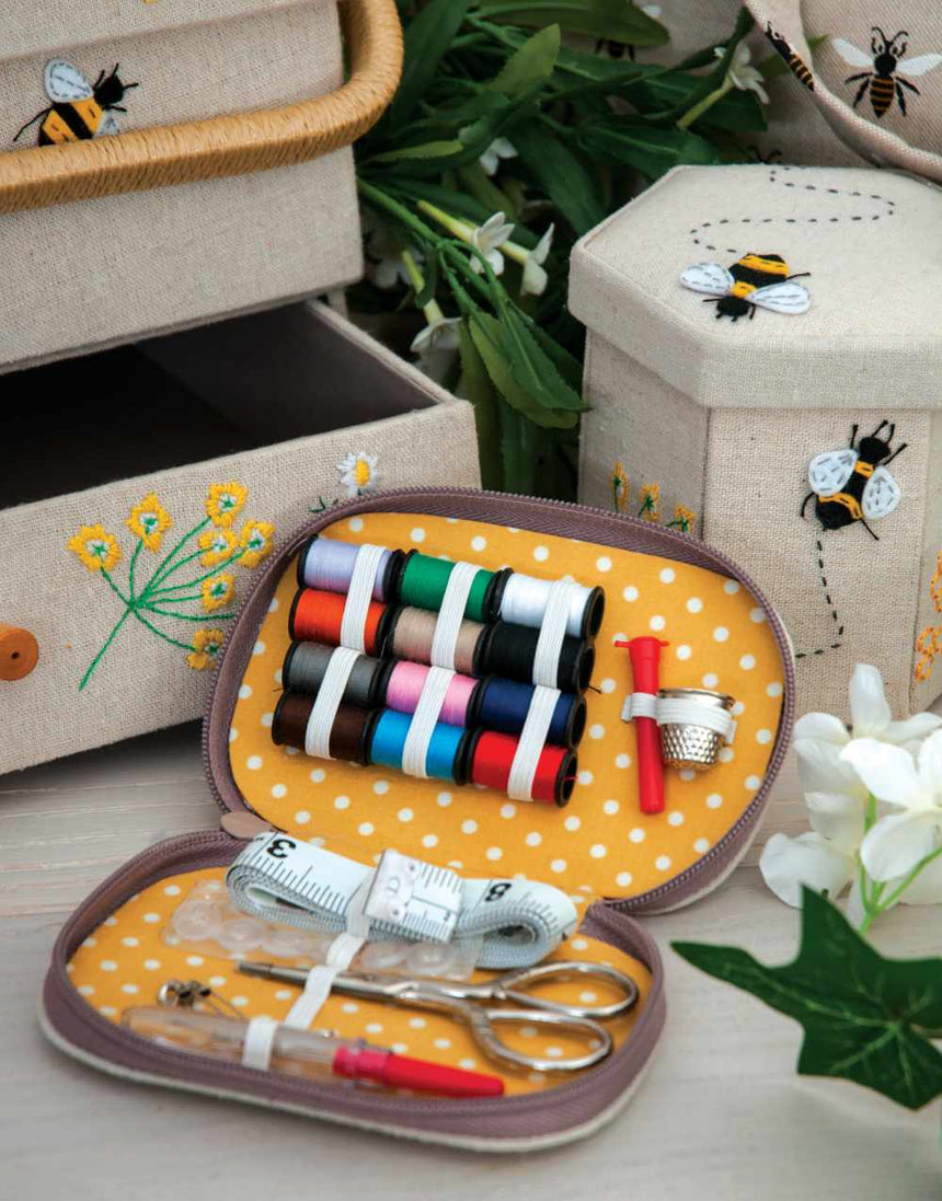 Bee Sewing Kit Zipped Case