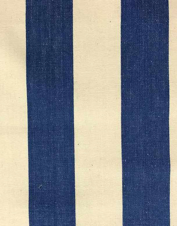 Soccer,  Blue & White Yarn Dyed Cotton Canvas Striped Fabric