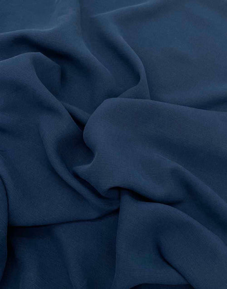 Not Specified TENCEL™ / Linen Blue / Plain Navy Sanded TENCEL™ Lyocell & Linen Fabric 15565