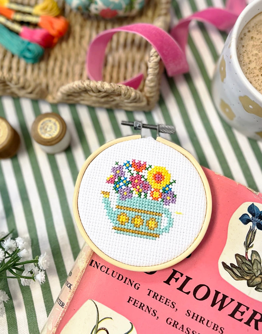 Watering Can Mini Cross Stitch Kit, The Make Arcade