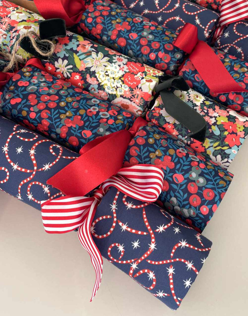 Wonder Crackers Craft Kits Liberty Fabrics Wonder Cracker Kit, Set of 6 Reusable Fabric Crackers, Lucy Dorothy