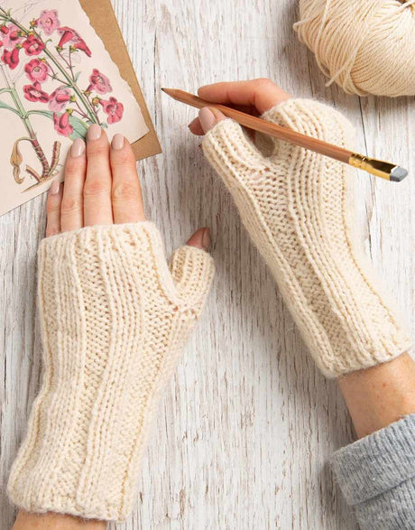 Wool Couture Knitting Kit Fingerless Alpaca Gloves Knitting Kit, Wool Couture