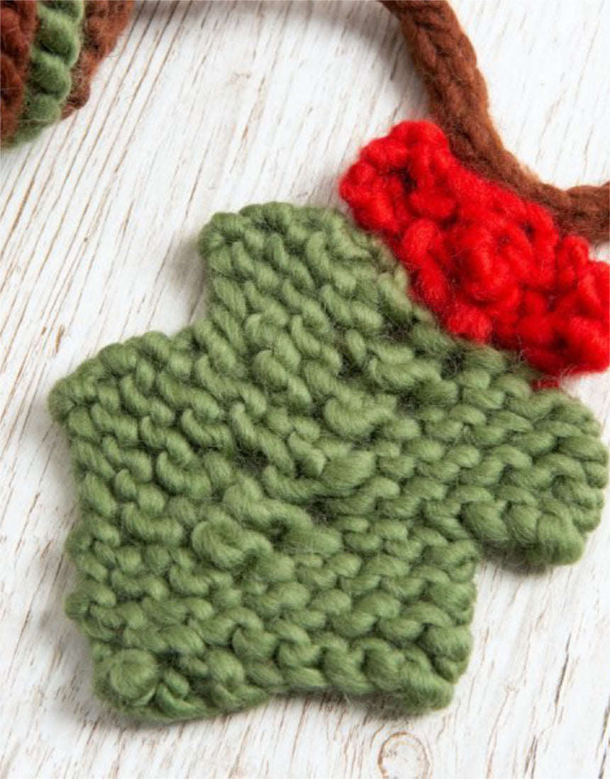 Christmas Tree Garland Knitting Kit, Wool Couture