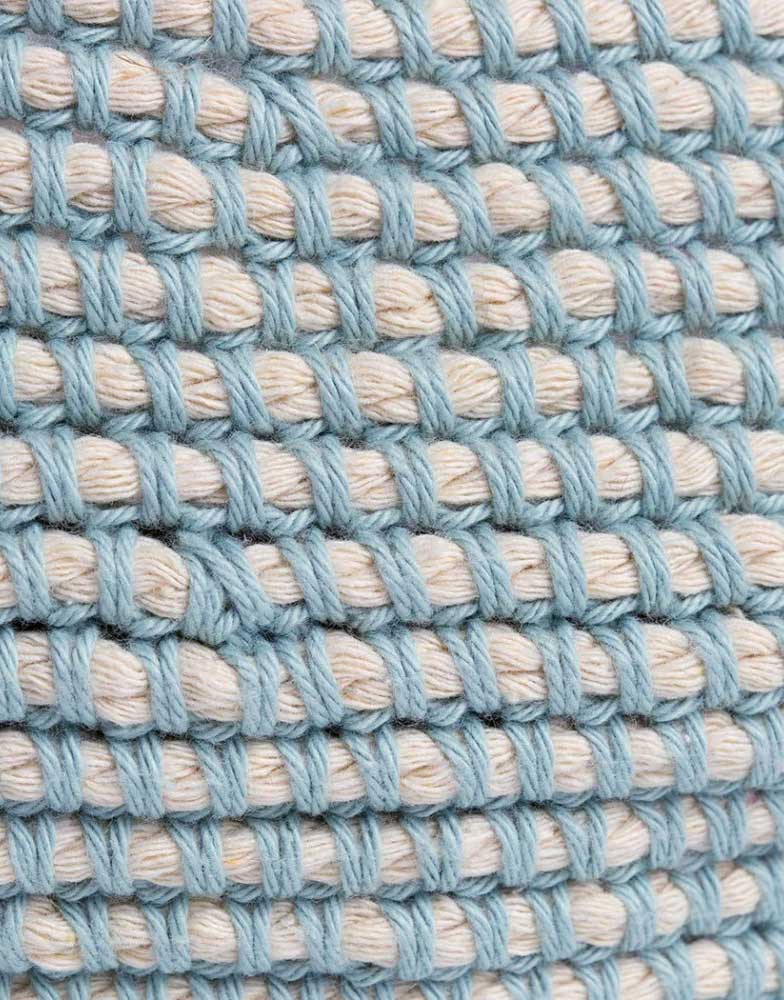 Blue & Cream Storage Basket Crochet Kit, Wool Couture