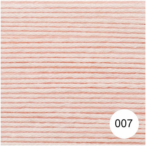 Rico Yarn & Wool 007 Pastel Pink Rico Ricorumi DK Cotton Yarn, 25g All Colours 4050051561599 4050051561599