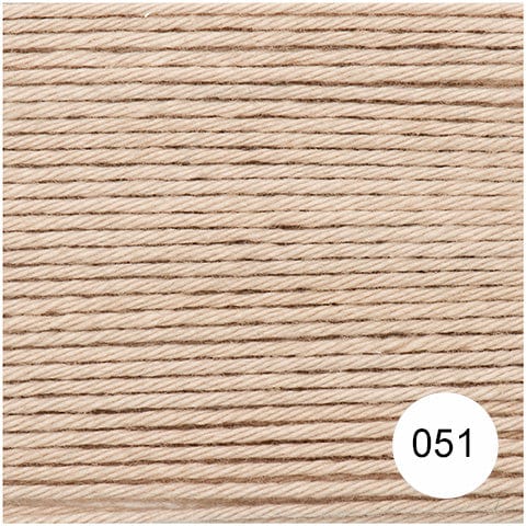 Rico Yarn & Wool 051 Mastic Rico Ricorumi DK Cotton Yarn, 25g All Colours 4050051562039 4050051562039