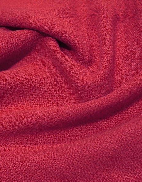 Not Specified Stonewashed Linen Red / Plain Scarlet Stonewashed Linen Fabric 10113