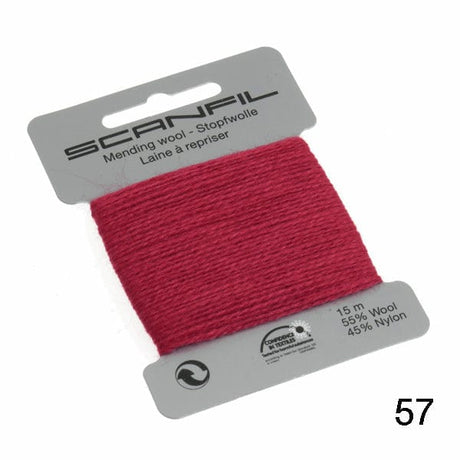 Scanfil Thread 57 - Wine Wool Scanfil Mending Thread, Darning Wool, Various Colours 8712102760578 8712102760578